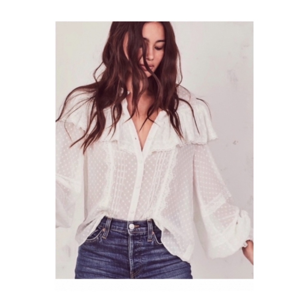 Love Shack Fancy Erica Blouse.